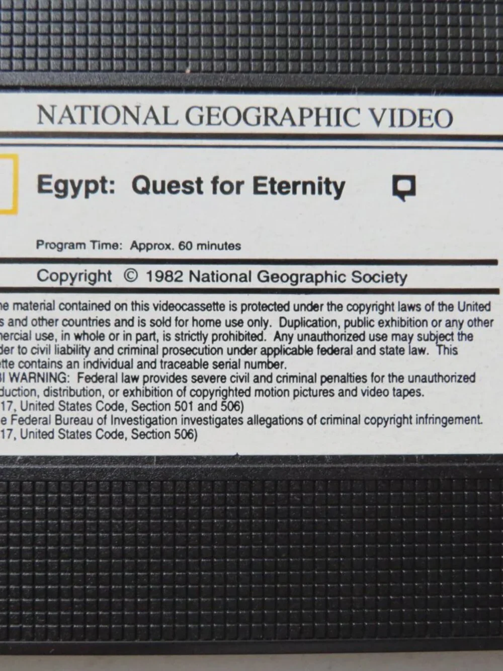 Secrets of the Titanic, Egypt: Quest for Eternity National Geographic Video VHS